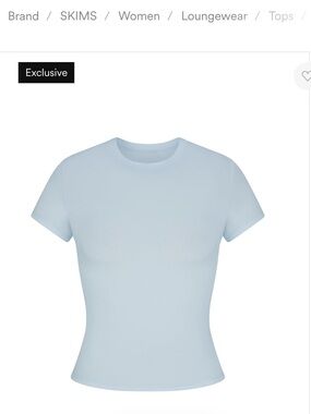SKIMS Fits Everybody Tee in light blue